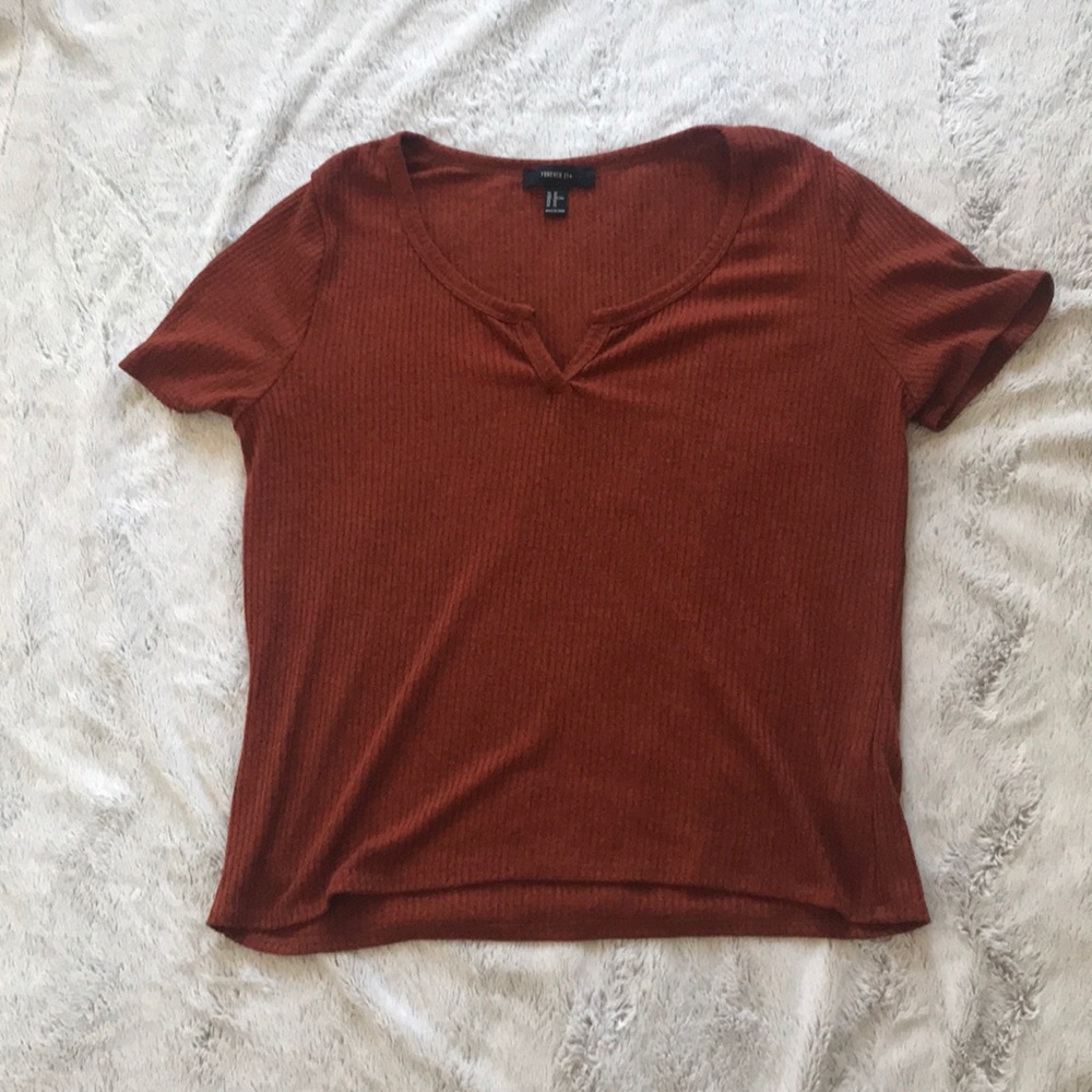 Dark Orange Blouse (Forever 21)